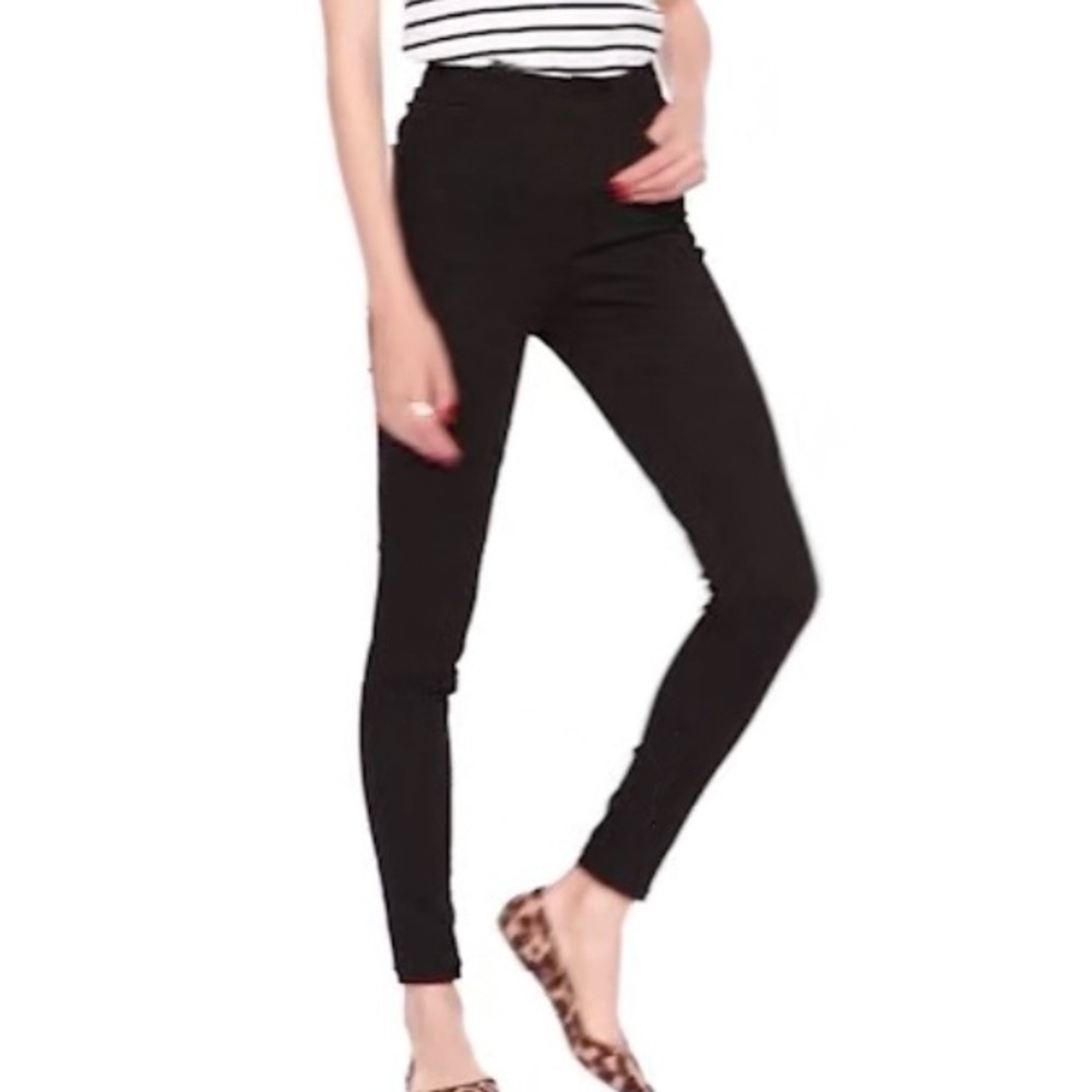 Old Navy Jeans Rockstar High-rise Super Skinny Built in Warm Back2School BLK 10